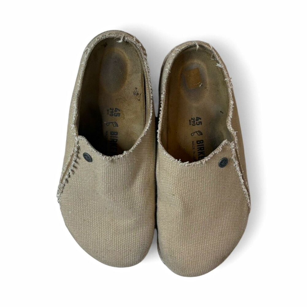 Birkenstock Zermatt Canvas Textile Clogs Eggshell Beige Men Size 12 EU 45